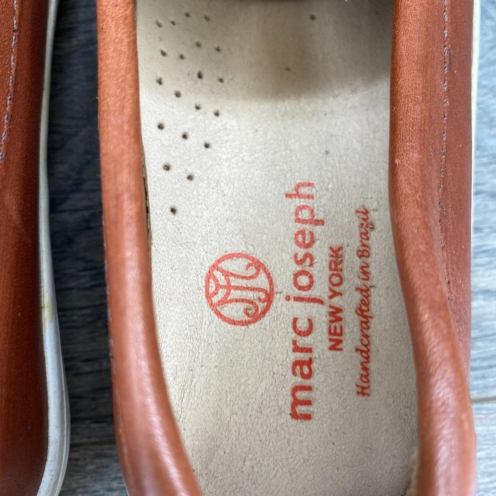 Marc Joseph New York Youth Leather Broadway Comfort Loafer Shoes‎ Size 1.5 Brown